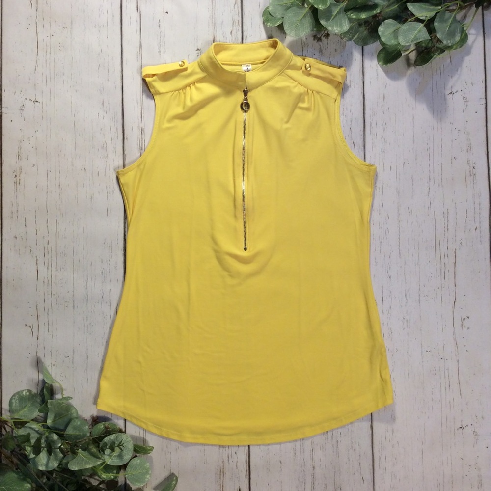 Perception Concept Yellow 1/4 Zip Sleeveless Shell